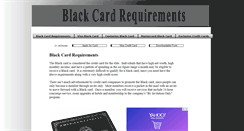 Desktop Screenshot of blackcardrequirements.com