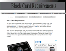 Tablet Screenshot of blackcardrequirements.com